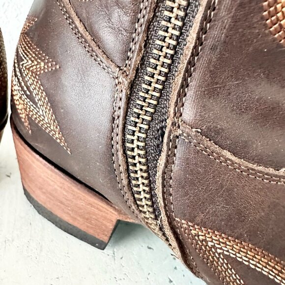 Lane Boots Over The Knee Corset Lexington- Cognac - Picture 8 of 15